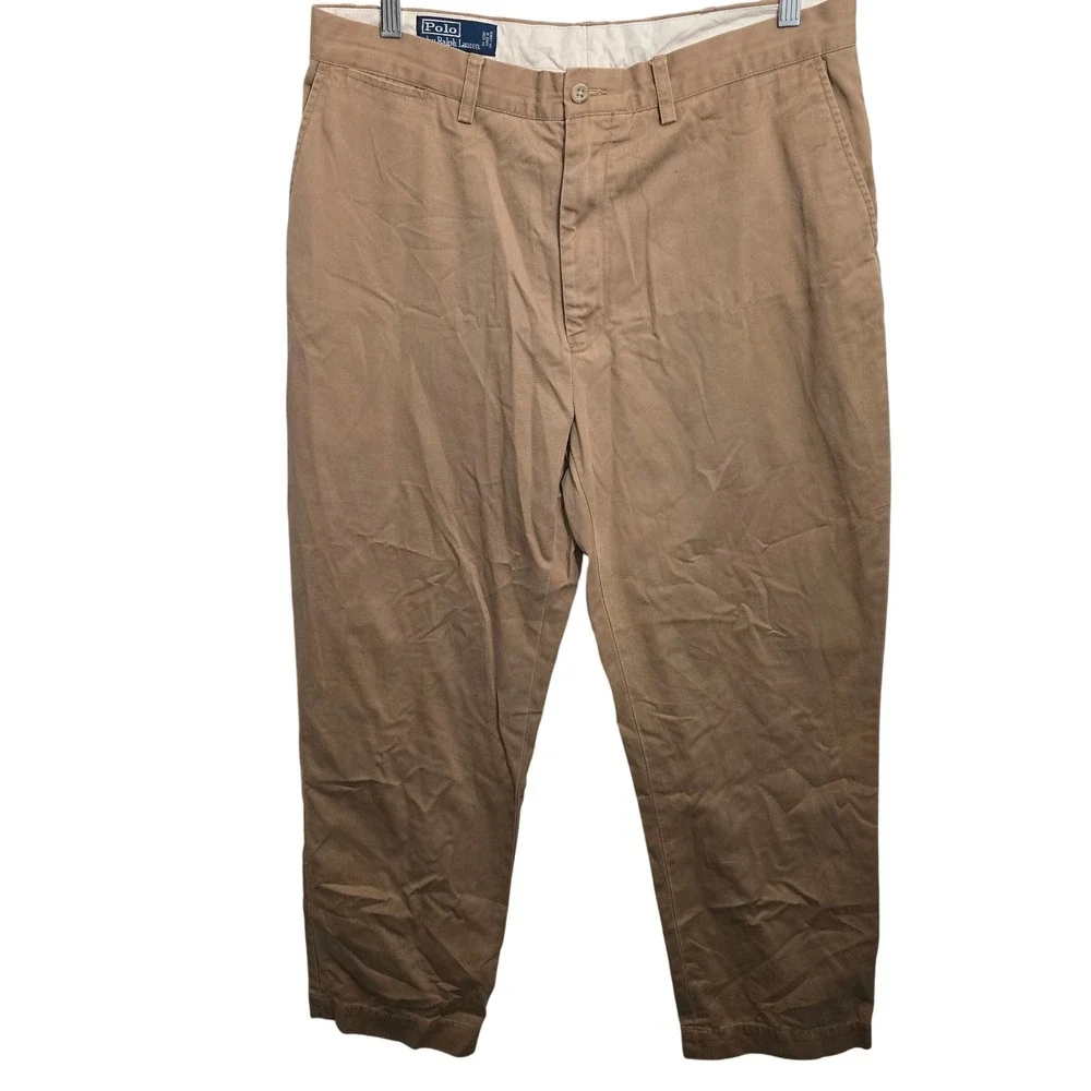 Polo Ralph Lauren Prospect Pant Mens 36x30 Tan Khaki Classic Chino Cotton Twill